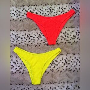 Ardene Ribbed High Thigh Cheeky Bikini Bottoms